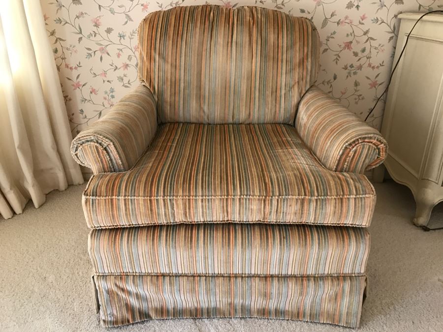 Nice Upholstered Armchair With Ottoman (Just Added Ottoman) [Photo 3]