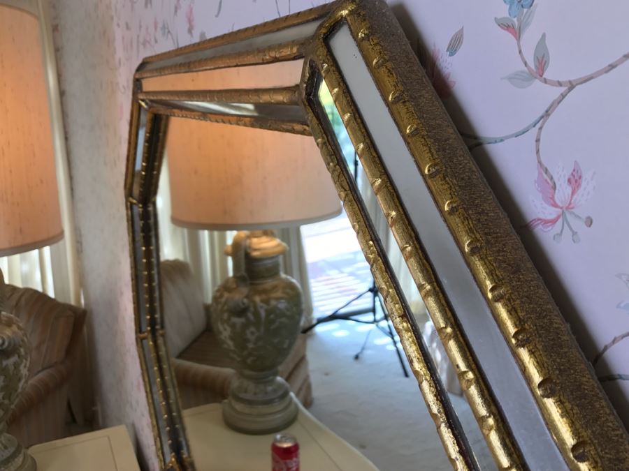 Stunning Gilt Wood Italian Designer Wall Mirror [Photo 6]