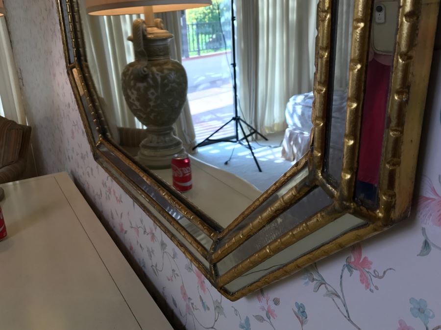 Stunning Gilt Wood Italian Designer Wall Mirror [Photo 7]