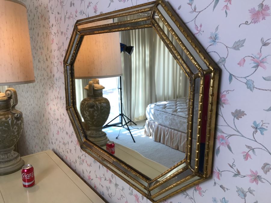 Stunning Gilt Wood Italian Designer Wall Mirror [Photo 4]