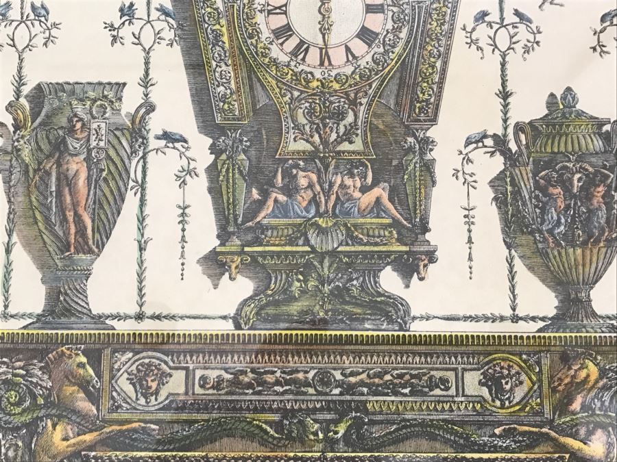 Framed 'Clocks & Furniture' Giovanni Battista Piranesi Etching Print [Photo 4]