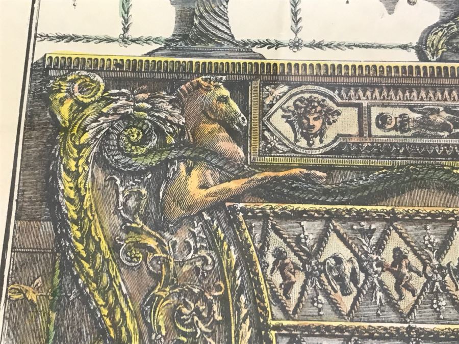 Framed 'Clocks & Furniture' Giovanni Battista Piranesi Etching Print [Photo 9]