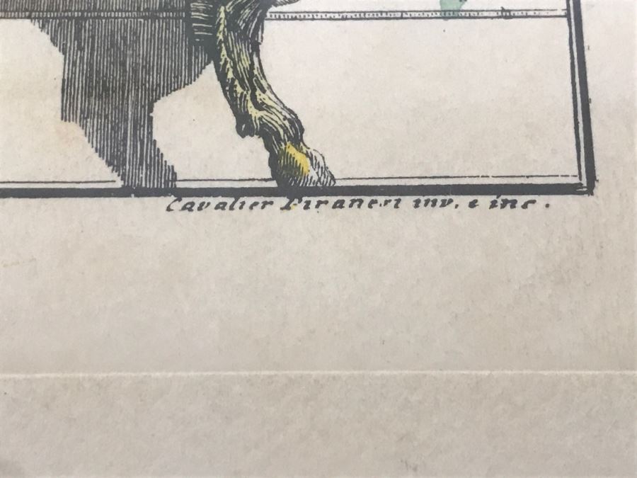 Framed 'Clocks & Furniture' Giovanni Battista Piranesi Etching Print [Photo 11]