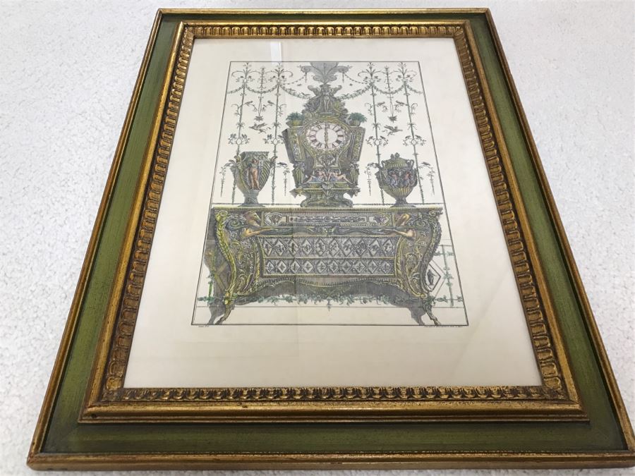 Framed 'Clocks & Furniture' Giovanni Battista Piranesi Etching Print [Photo 12]
