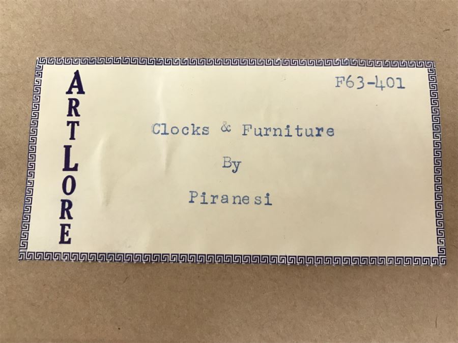 Framed 'Clocks & Furniture' Giovanni Battista Piranesi Etching Print [Photo 13]