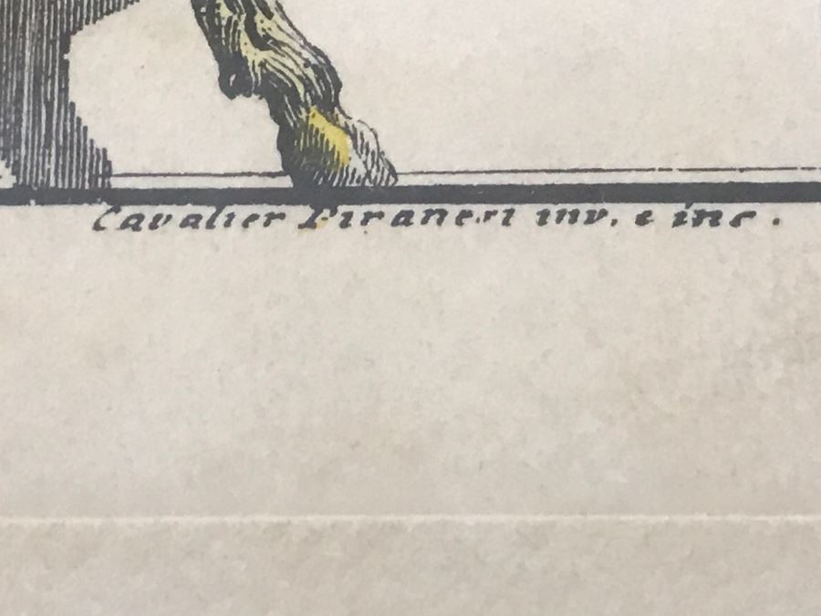 Framed 'Clocks & Furniture' Giovanni Battista Piranesi Etching Print [Photo 3]