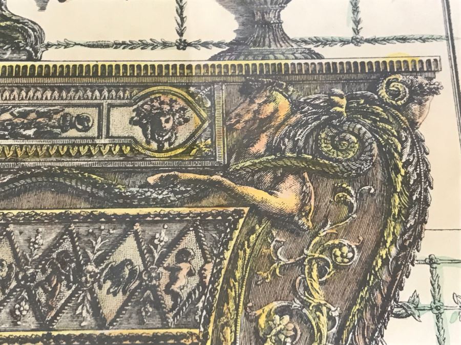 Framed 'Clocks & Furniture' Giovanni Battista Piranesi Etching Print [Photo 10]