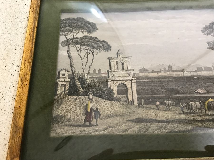 Set Of 4 Original Engravings Hand Colored Framed And Styled For Chalfant & Pearce With Bubble Glass [Photo 3]