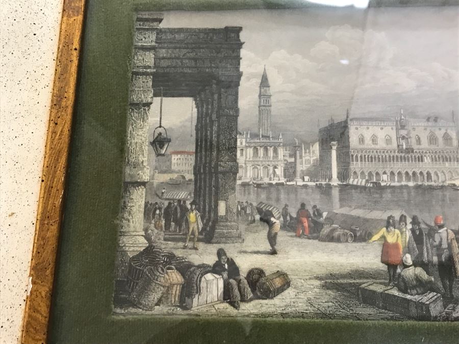 Set Of 4 Original Engravings Hand Colored Framed And Styled For Chalfant & Pearce With Bubble Glass [Photo 10]