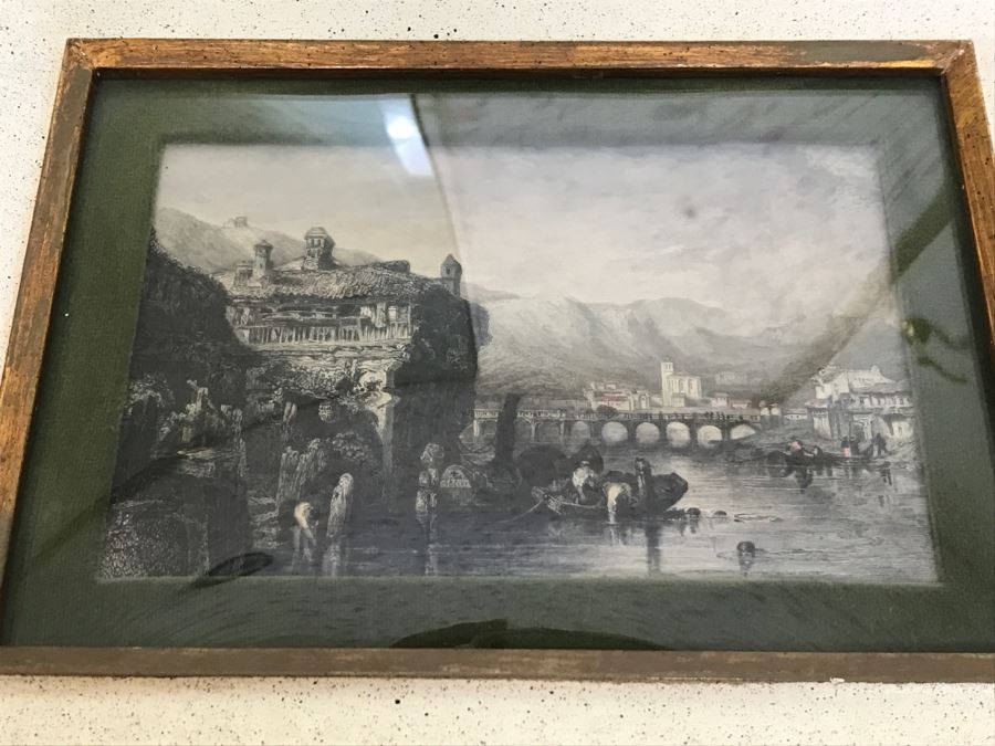 Set Of 4 Original Engravings Hand Colored Framed And Styled For Chalfant & Pearce With Bubble Glass [Photo 14]