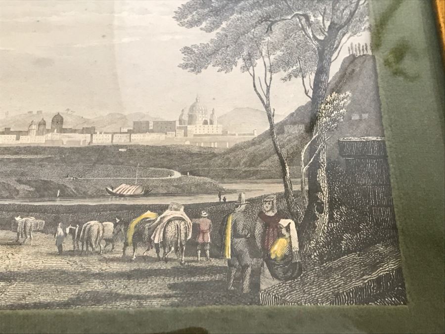 Set Of 4 Original Engravings Hand Colored Framed And Styled For Chalfant & Pearce With Bubble Glass [Photo 6]