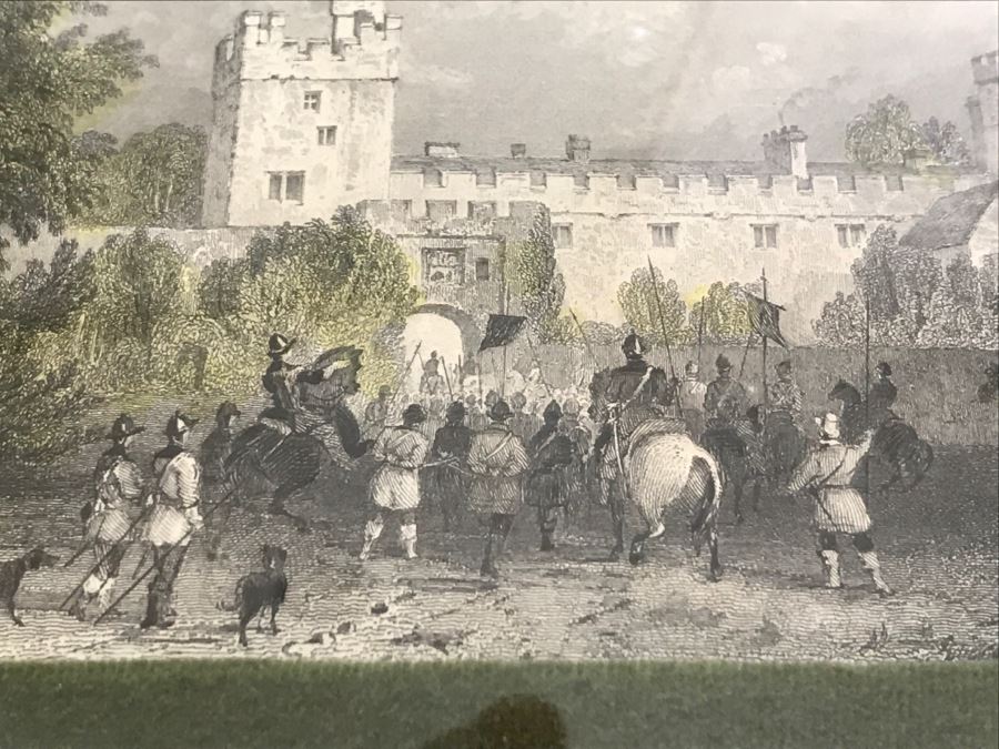 Set Of 4 Original Engravings Hand Colored Framed And Styled For Chalfant & Pearce With Bubble Glass [Photo 25]