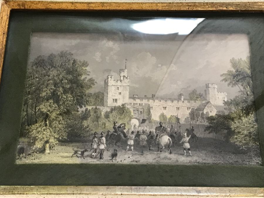 Set Of 4 Original Engravings Hand Colored Framed And Styled For Chalfant & Pearce With Bubble Glass [Photo 26]