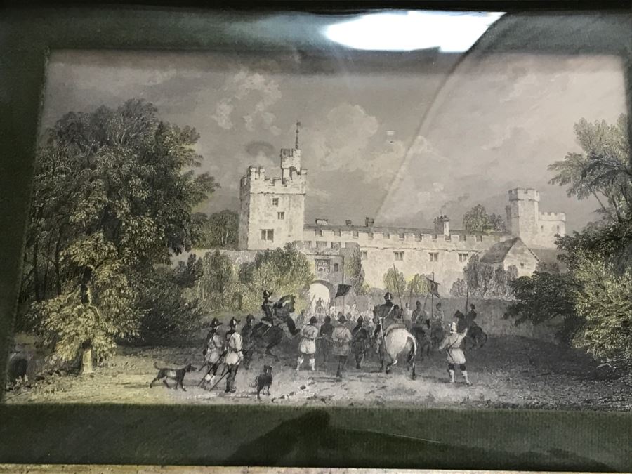 Set Of 4 Original Engravings Hand Colored Framed And Styled For Chalfant & Pearce With Bubble Glass [Photo 21]