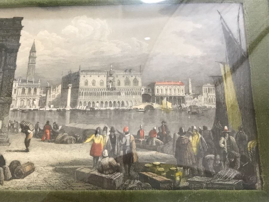 Set Of 4 Original Engravings Hand Colored Framed And Styled For Chalfant & Pearce With Bubble Glass [Photo 11]