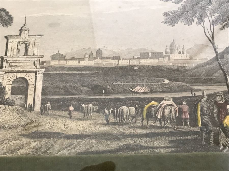 Set Of 4 Original Engravings Hand Colored Framed And Styled For Chalfant & Pearce With Bubble Glass [Photo 5]