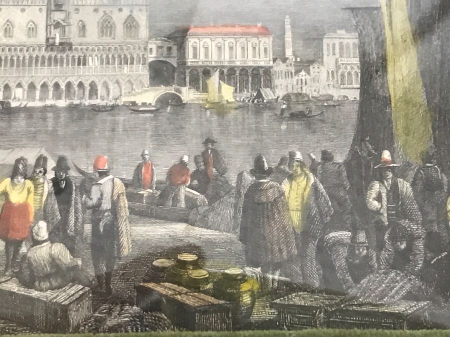 Set Of 4 Original Engravings Hand Colored Framed And Styled For Chalfant & Pearce With Bubble Glass [Photo 12]