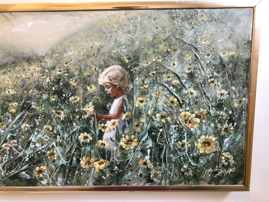 Framed Original Oil Painting Titled 'With The Daisies' By Marilyn Zapp [Photo 4]
