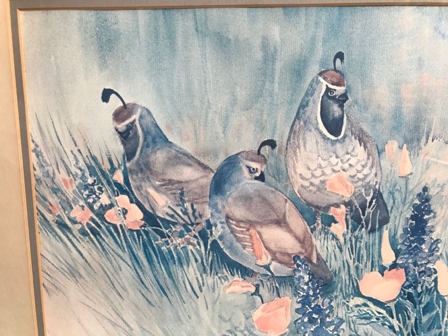 Framed Marge Gray 1977 Signed Bird Print 150 Of 300 [Photo 3]