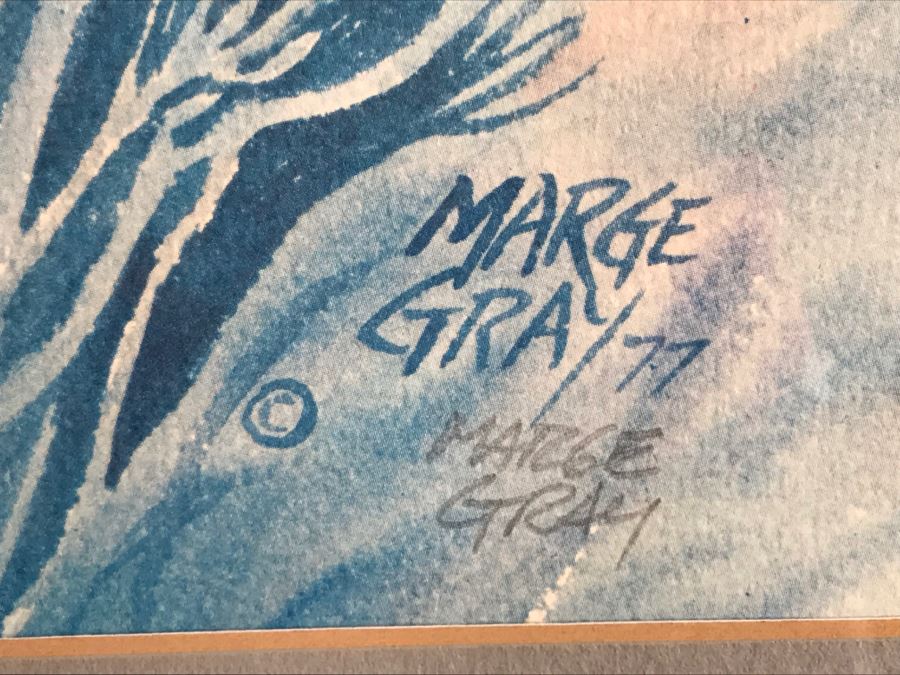 Framed Marge Gray 1977 Signed Bird Print 150 Of 300 [Photo 5]