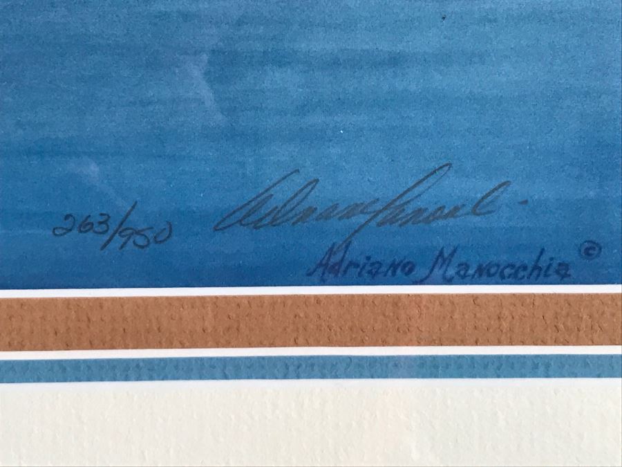 Framed Signed Golf Print By Adriano Manocchia Limited Edition 263 Of 950 [Photo 3]