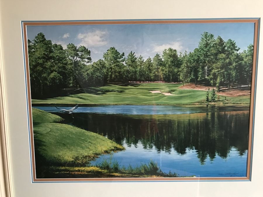 Framed Signed Golf Print By Adriano Manocchia Limited Edition 263 Of 950 [Photo 2]
