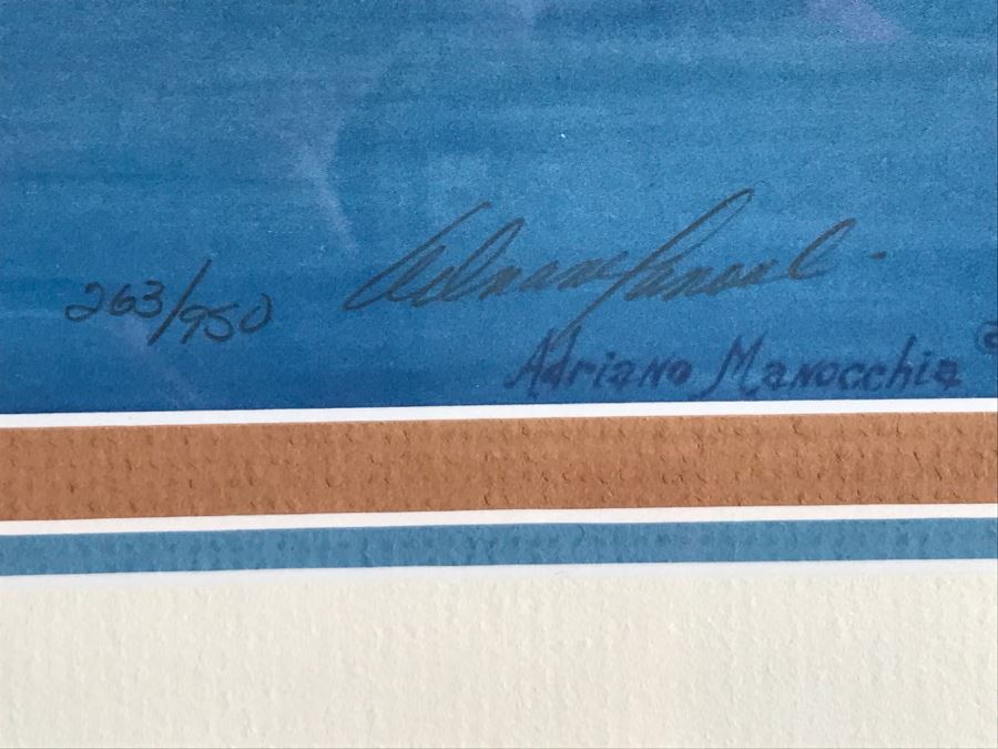 Framed Signed Golf Print By Adriano Manocchia Limited Edition 263 Of 950 [Photo 4]