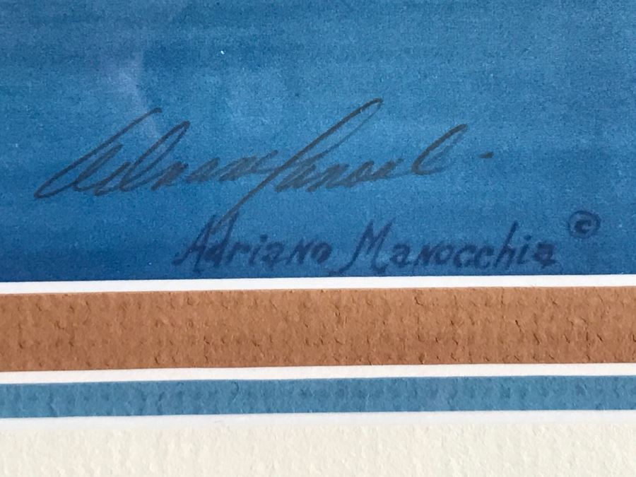 Framed Signed Golf Print By Adriano Manocchia Limited Edition 263 Of 950 [Photo 6]