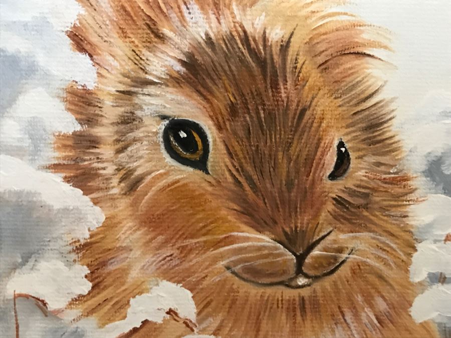 Framed Original Oil Painting Of Rabbit By Katie Brown [Photo 4]