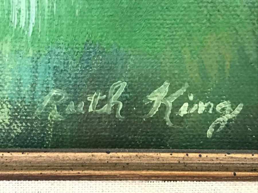 Framed Original Oil Painting Titled 'Spring's Fancy Dress' By Ruth M. King [Photo 6]