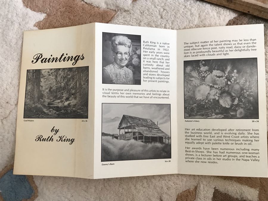 Framed Original Oil Painting Titled 'Spring's Fancy Dress' By Ruth M. King [Photo 13]