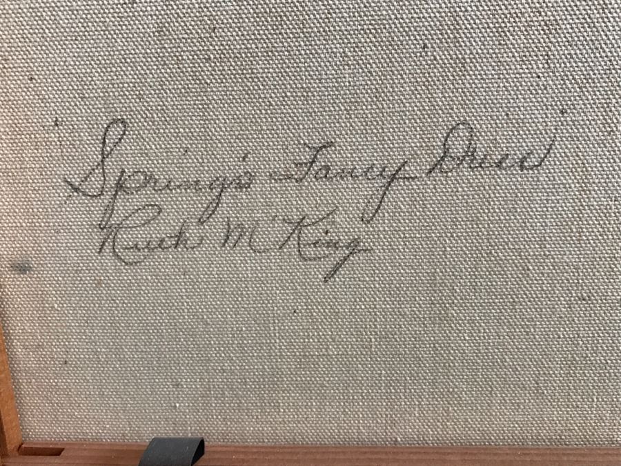 Framed Original Oil Painting Titled 'Spring's Fancy Dress' By Ruth M. King [Photo 9]