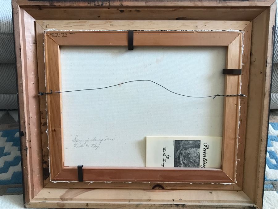 Framed Original Oil Painting Titled 'Spring's Fancy Dress' By Ruth M. King [Photo 11]