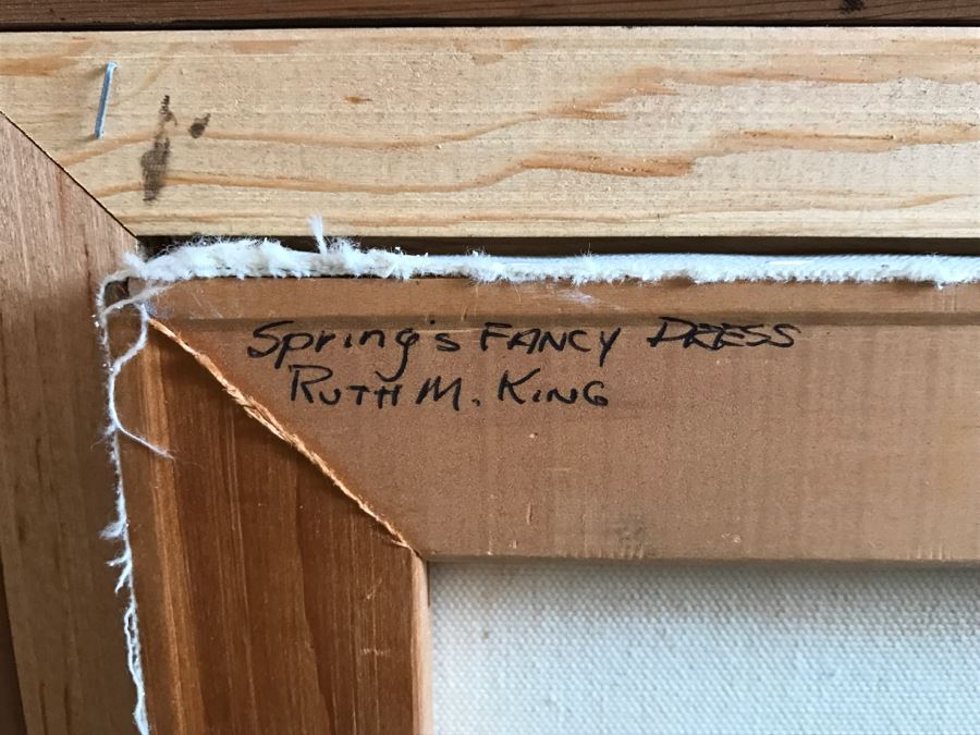 Framed Original Oil Painting Titled 'Spring's Fancy Dress' By Ruth M. King [Photo 10]