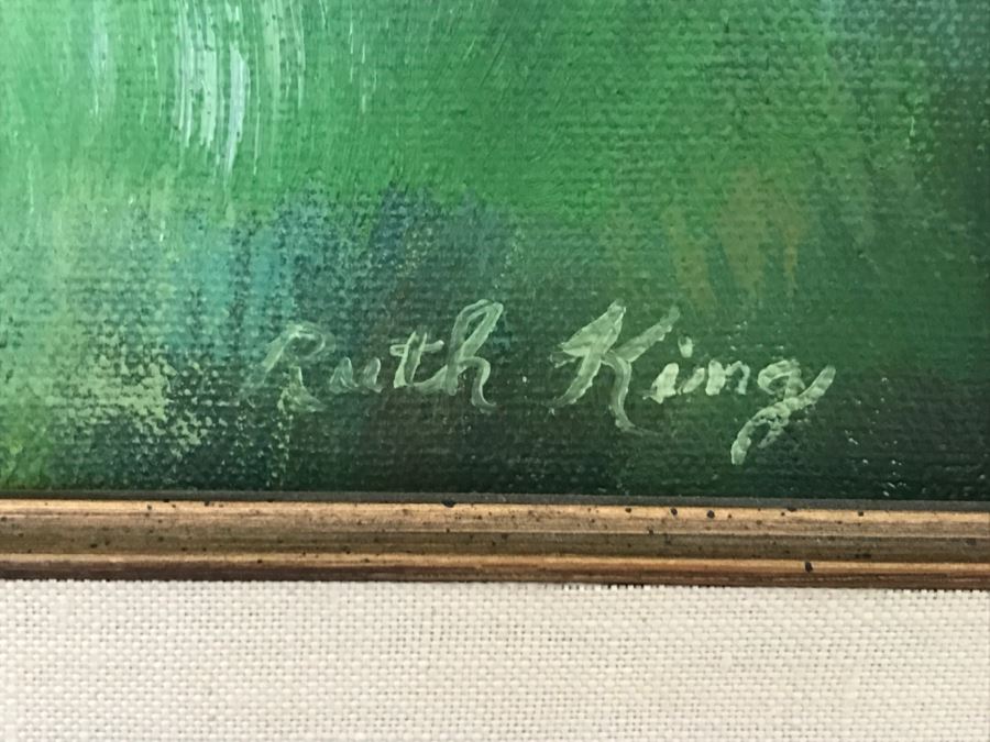 Framed Original Oil Painting Titled 'Spring's Fancy Dress' By Ruth M. King [Photo 5]