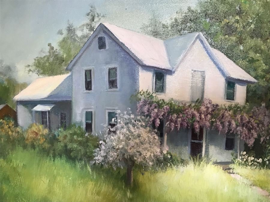 Framed Original Oil Painting Titled 'Spring's Fancy Dress' By Ruth M. King [Photo 8]