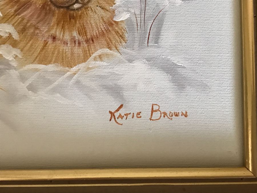 Framed Original Oil Painting Of Rabbit By Katie Brown [Photo 6]