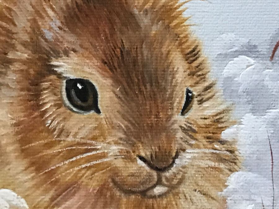 Framed Original Oil Painting Of Rabbit By Katie Brown [Photo 4]