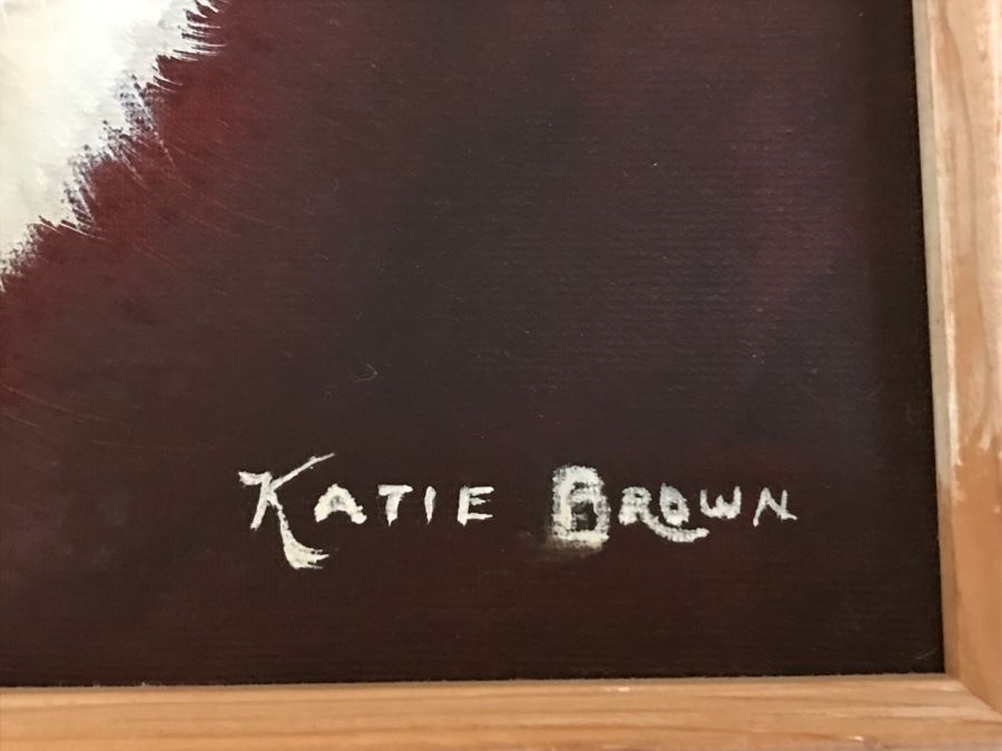 Framed Original Oil Painting Of Pig By Katie Brown [Photo 6]