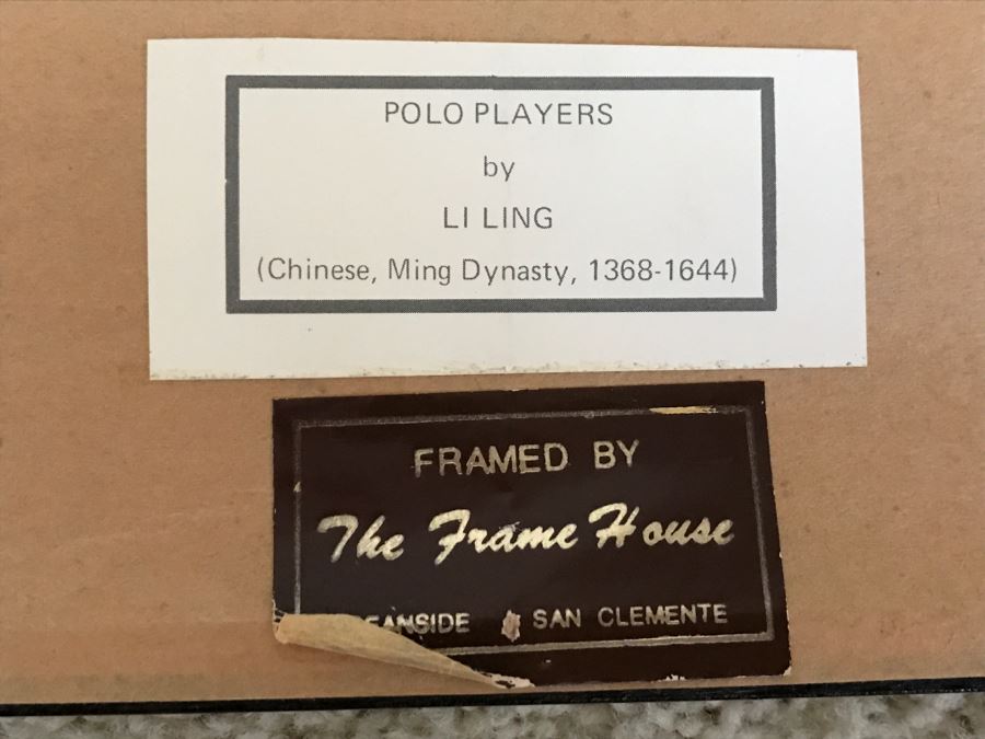 Framed Print Of 'Polo Players' By Li Ling Chinese Ming Dynasty 1368-1644 [Photo 10]