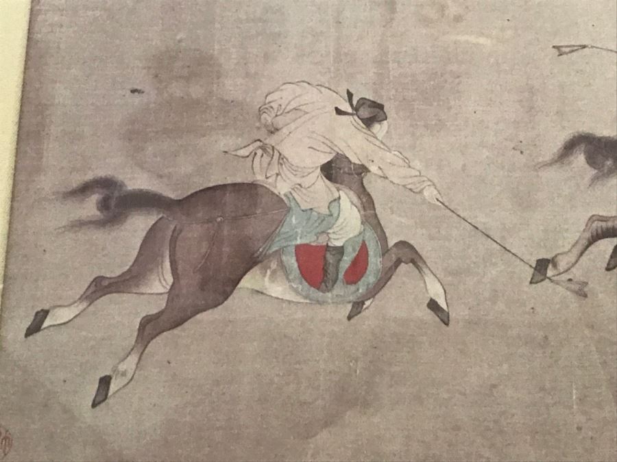 Framed Print Of 'Polo Players' By Li Ling Chinese Ming Dynasty 1368-1644 [Photo 2]