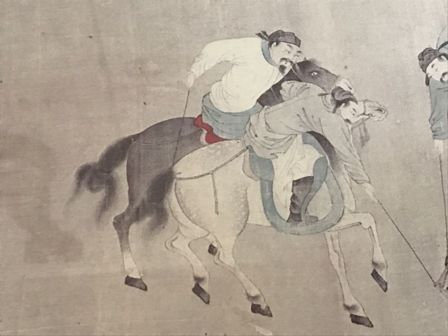 Framed Print Of 'Polo Players' By Li Ling Chinese Ming Dynasty 1368-1644 [Photo 4]