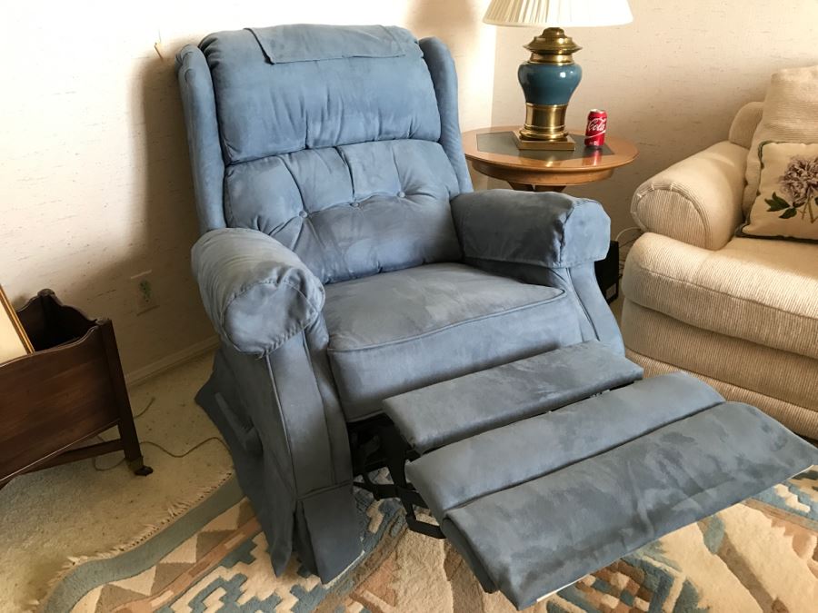 Light Blue Recliner Chair