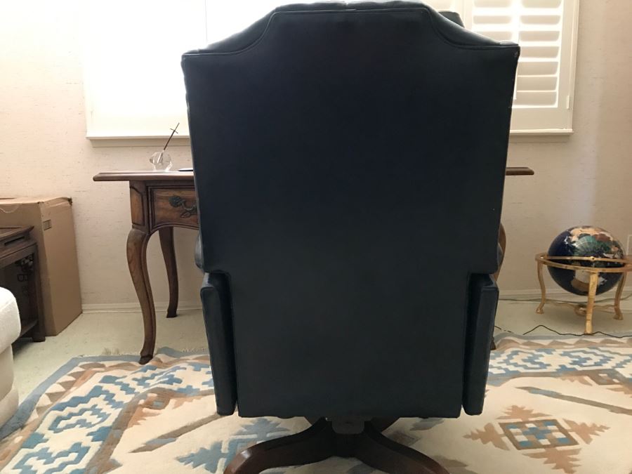 Tufted Leather Executive Office Chair By North Hickory Furniture Company [Photo 7]