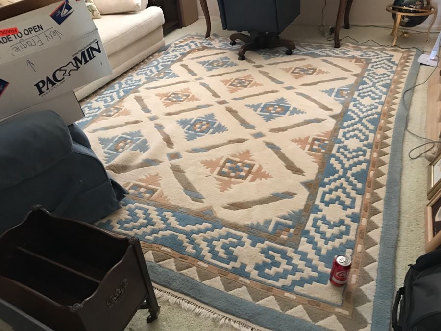 Hand Knotted Indian Rug 100% Wool Pile 8' x 10' [Photo 3]