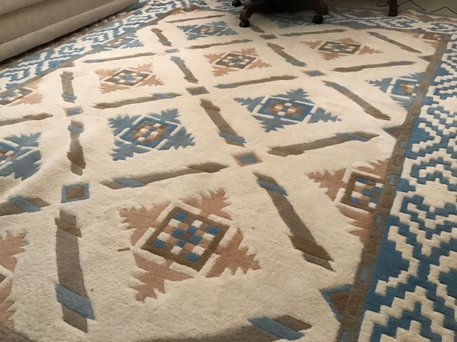 Hand Knotted Indian Rug 100% Wool Pile 8' x 10' [Photo 4]