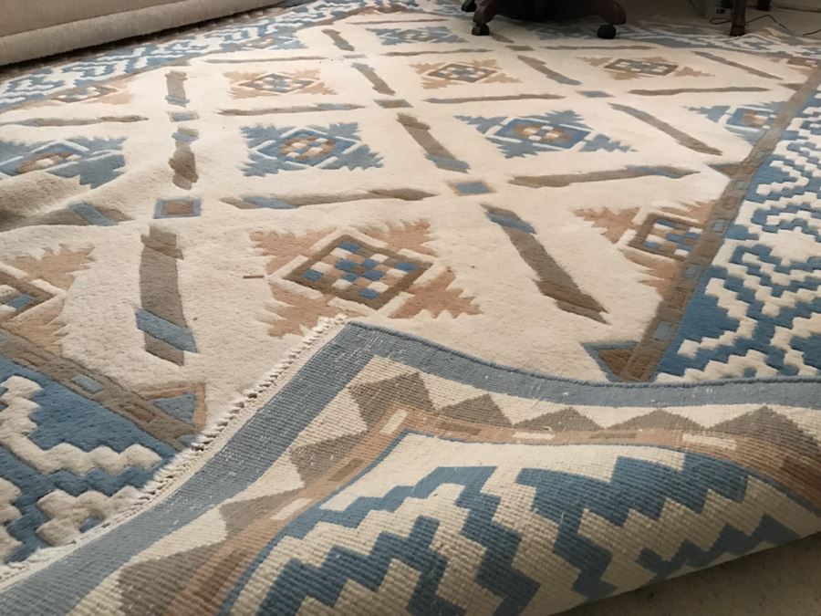 Hand Knotted Indian Rug 100% Wool Pile 8' x 10' [Photo 2]