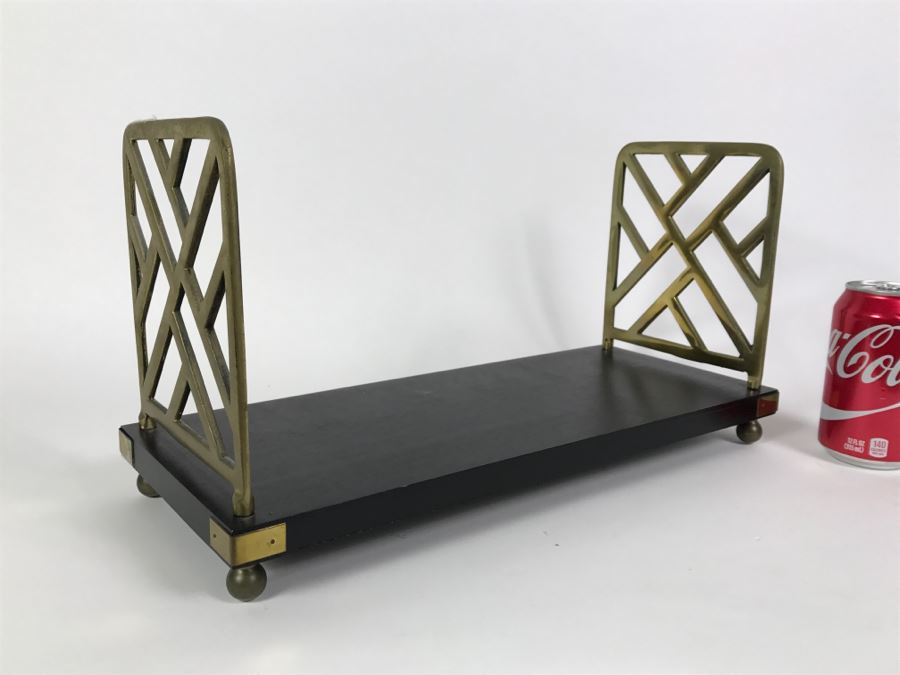 Wood And Brass Bookends [Photo 1]