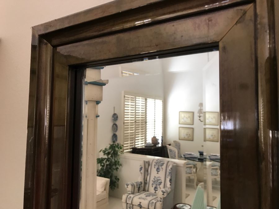 Vertical Metal Beveled Glass Mirror [Photo 3]