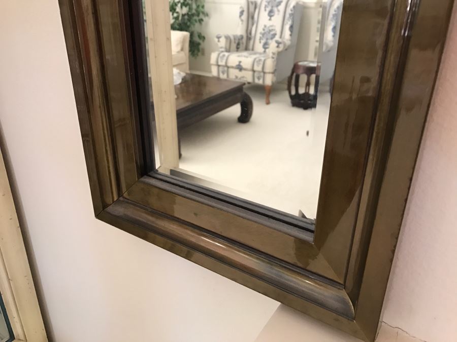 Vertical Metal Beveled Glass Mirror [Photo 4]